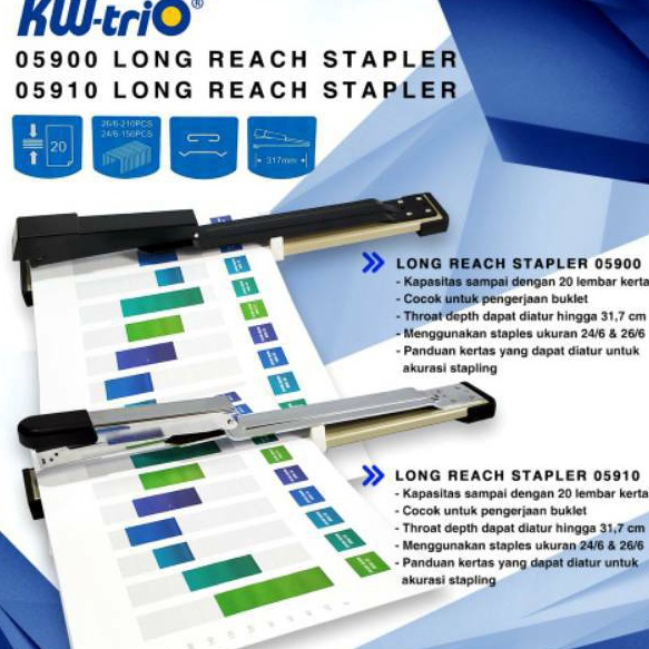 

PROMO TERGILA Stapler Besar Long Reach Stapler Kw Trio 59 BONUS ISI STAPLESnya