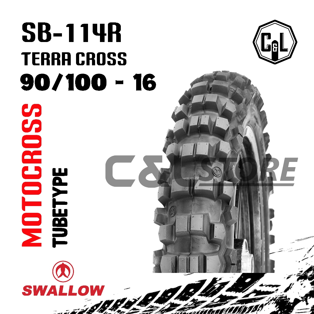 BAN LUAR MOTOR SWALLOW 90/100-16 RING 16 SB-114R TERRA CROSS TRAIL