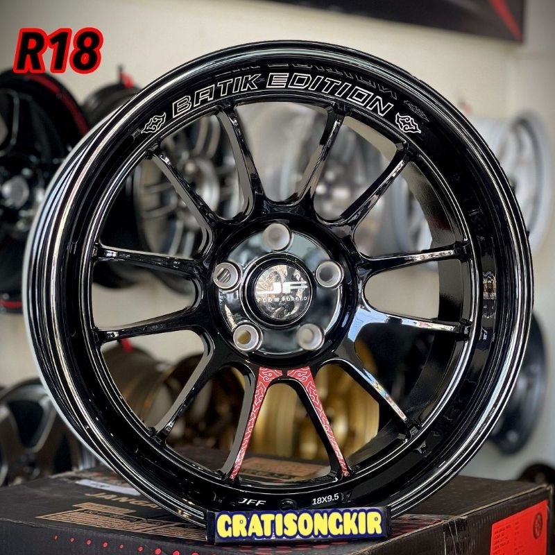 harga velg mobil racing R18 BUZZ JF FLOW FORMING LEBAR 9,5 ET 25 velg mobil ring 18 velg racing mobi