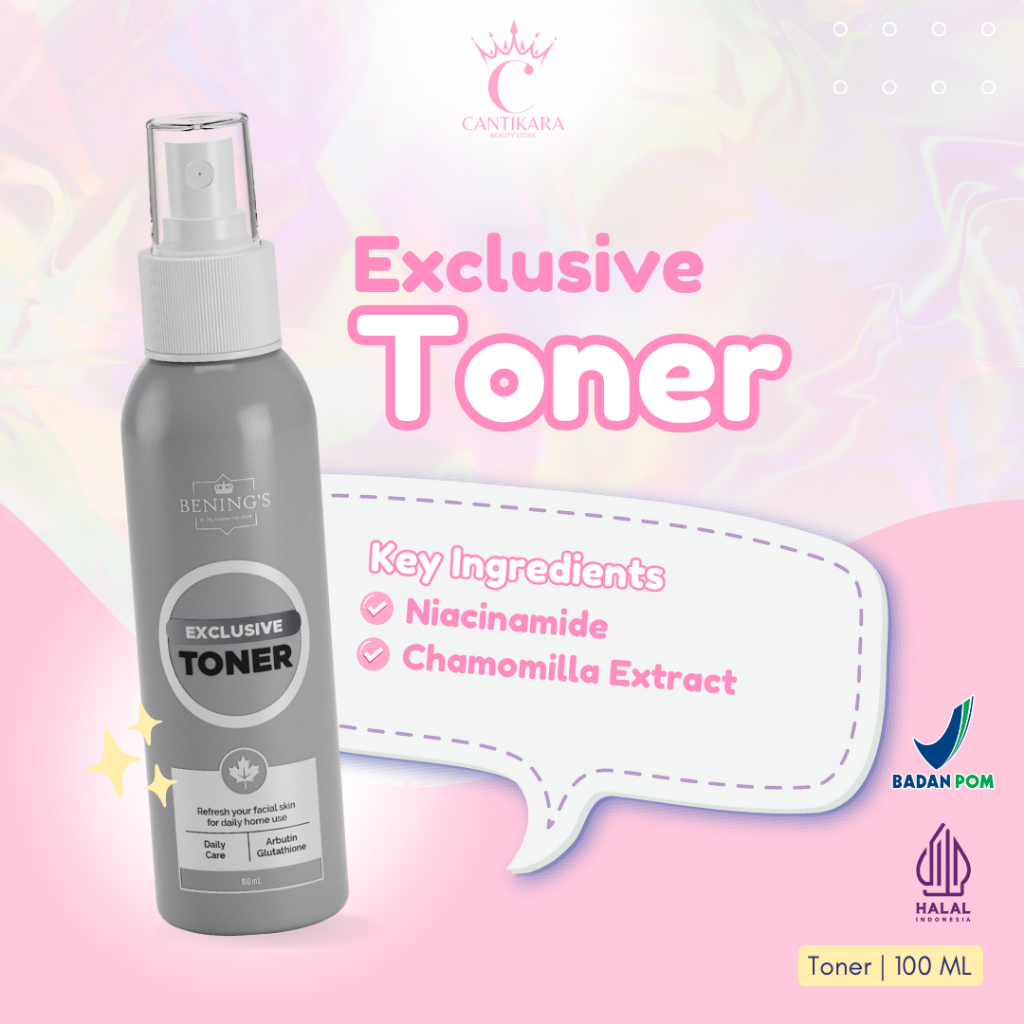 Exclusive Toner Benings Skincare Niacinamide Pembersih Wajah Mengurangi Flek Hitam by Benings Clinic