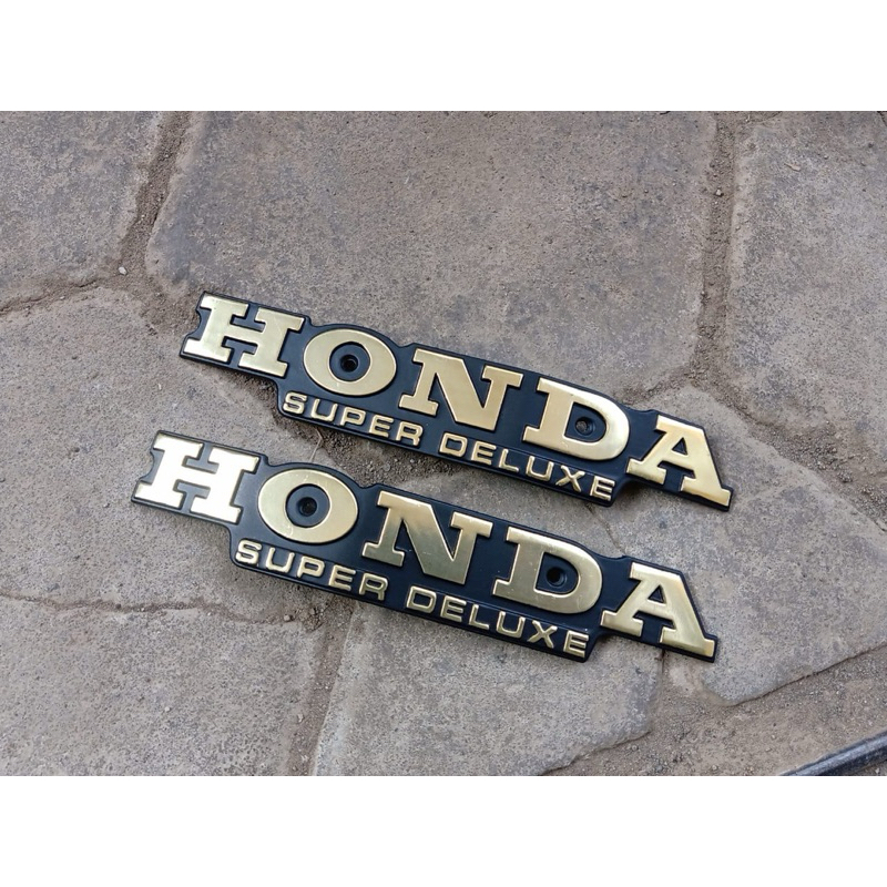 Emblem gl100 emblem tangki gl100 import kuningan tebal sepasang set ori
