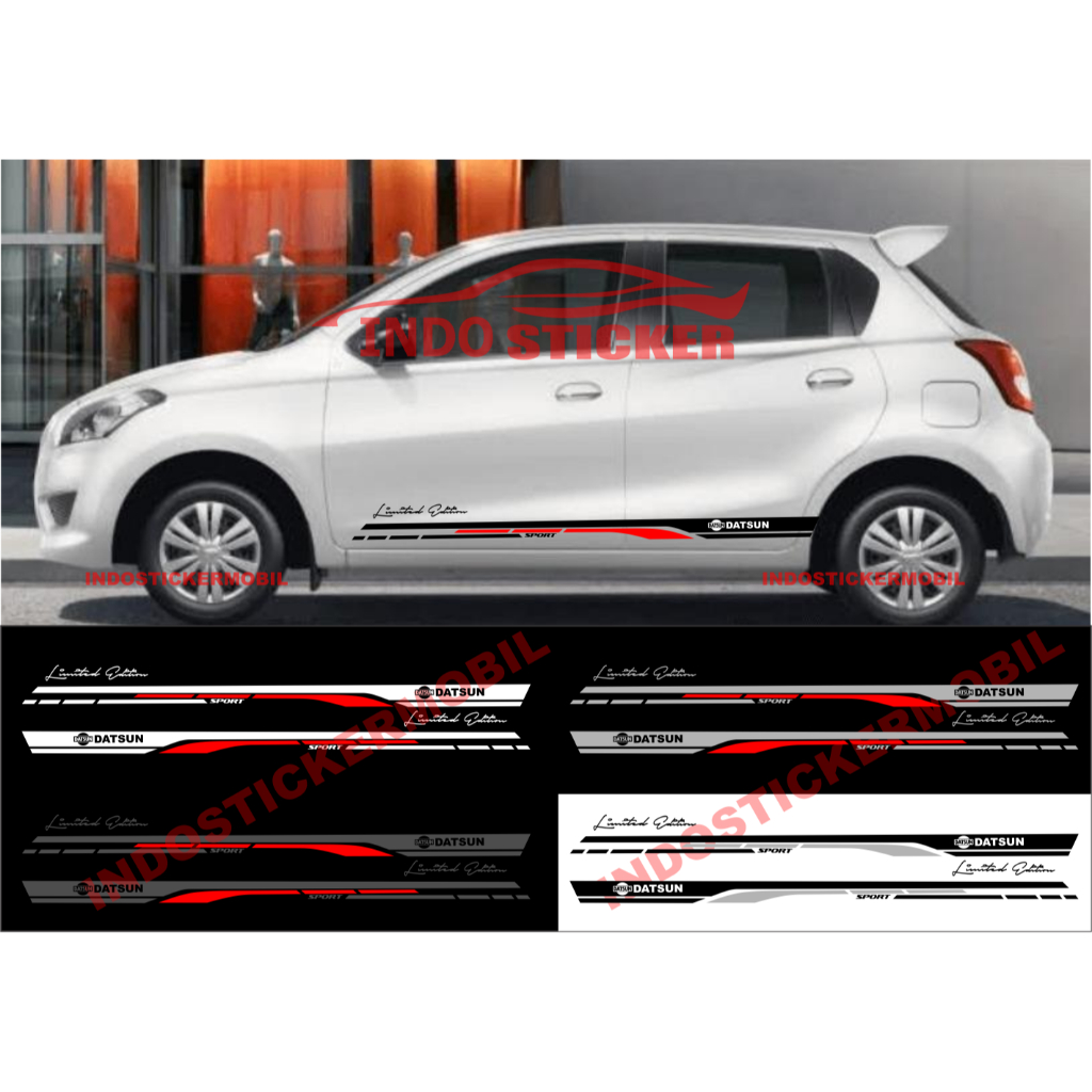 sticker mobil  datsun go+ go-cross cutting stiker list mobil datsun