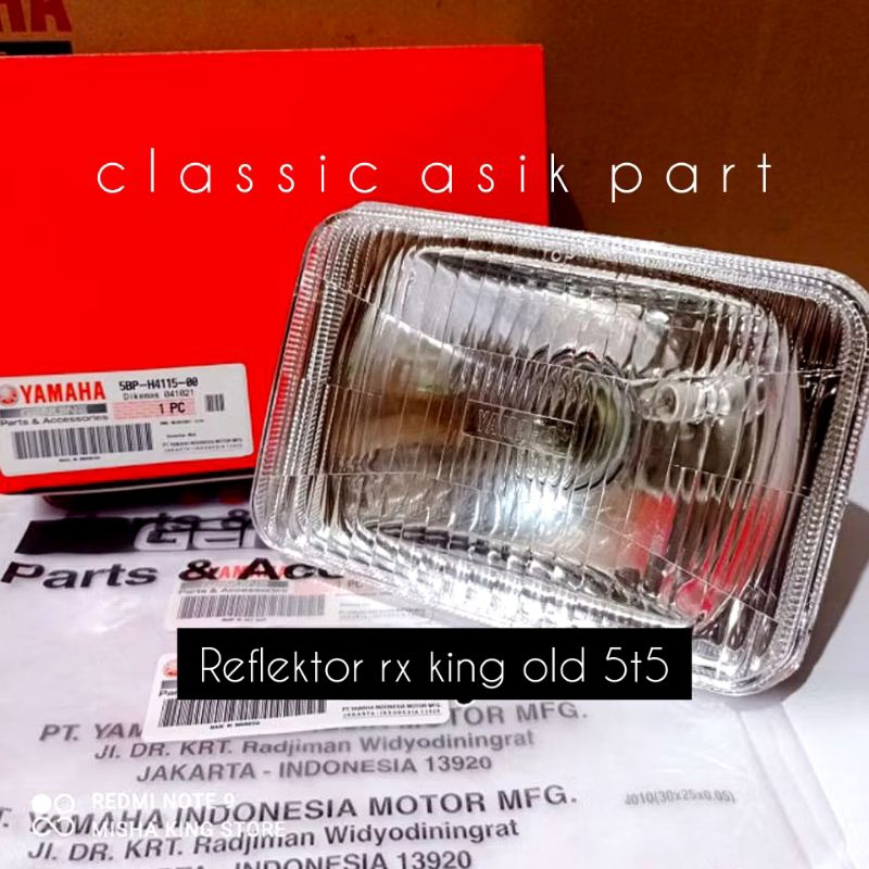 Reflektor lampu kotak rx king old lama 5t5 set mika lampu kotak rx king old
