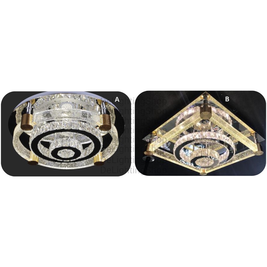 SL1640-60/1643-60X60 LAMPU PLAFON KRISTAL LED+REMOTE MINIMALIS MODERN RUANG TAMU KAMAR TIDUR DEKORAS