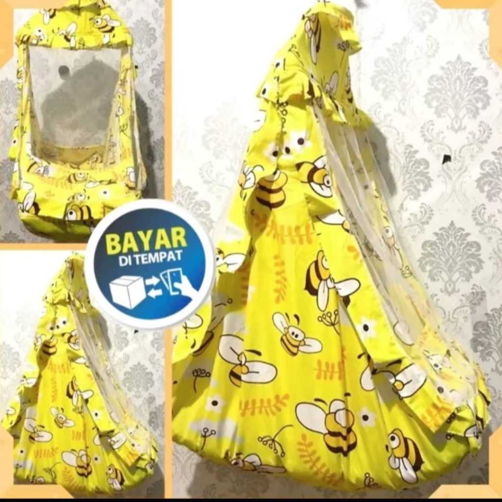 Ayunan Bayi Per 2 Ekstra Kelambu dan kasur bayi kapasitas 15 kg