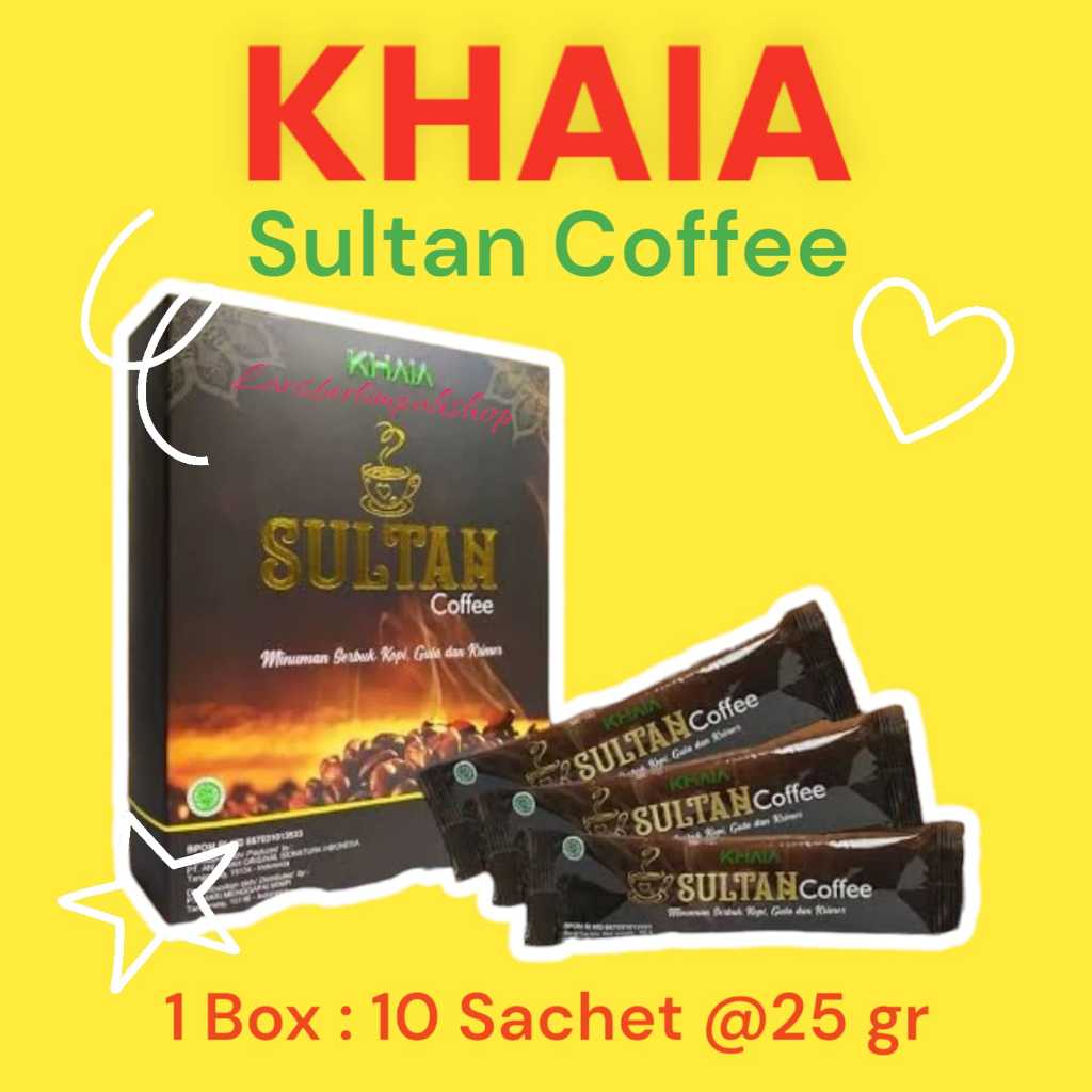 

KHAIA Sultan Coffee 100% Original | Kopi Herbal untuk Pria Dewasa | Isi 1 Box 10 Sachet