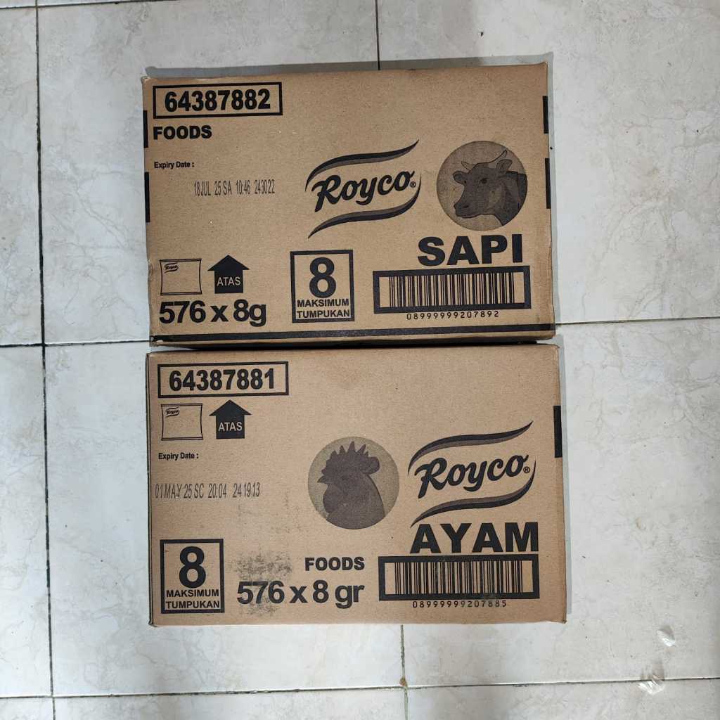 

1 Karton Royco Rasa Sapi 8gr x 576Pcs Penyedap Masakan