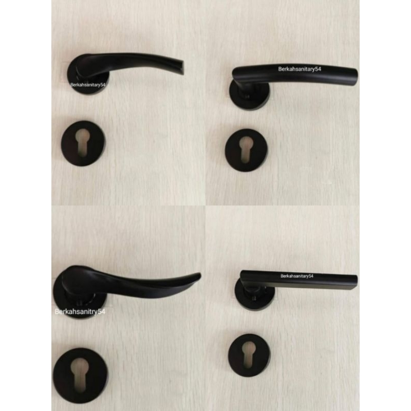 Handle Roset Model Pisah/Handle Pintu Hitam Stainless