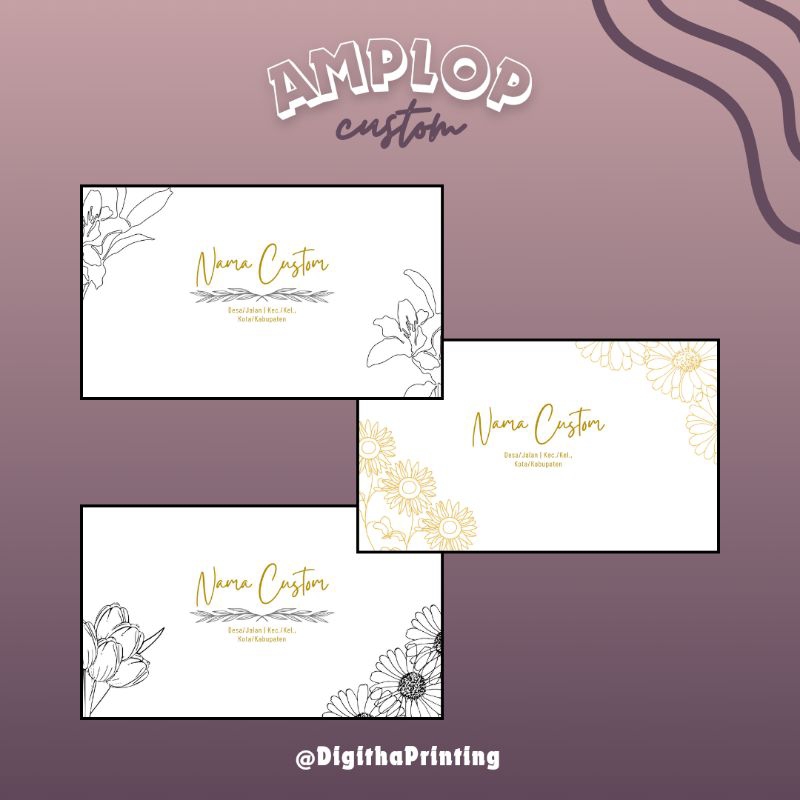 

AMPLOP KONDANGAN CUSTOM NAMA | Amplop ukuran 15x9 cm