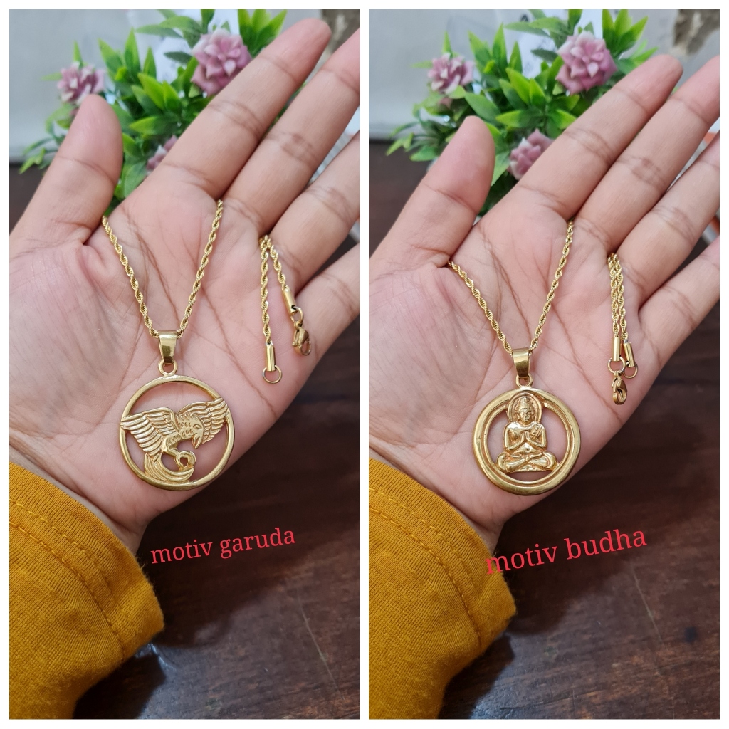 Set Liontin Garuda & Budha