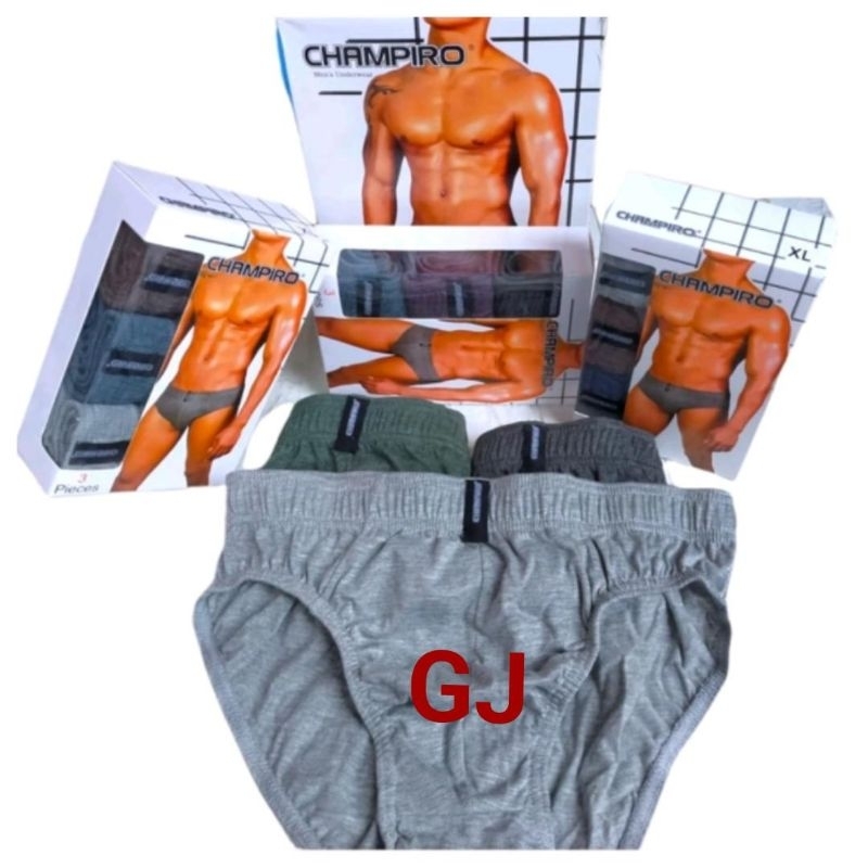 Celana dalam CD pria CHAMPIRO 1box(3pcs) || Briefs cowok Champiro ArtC0312 || CD katun laki 1dus(3bu