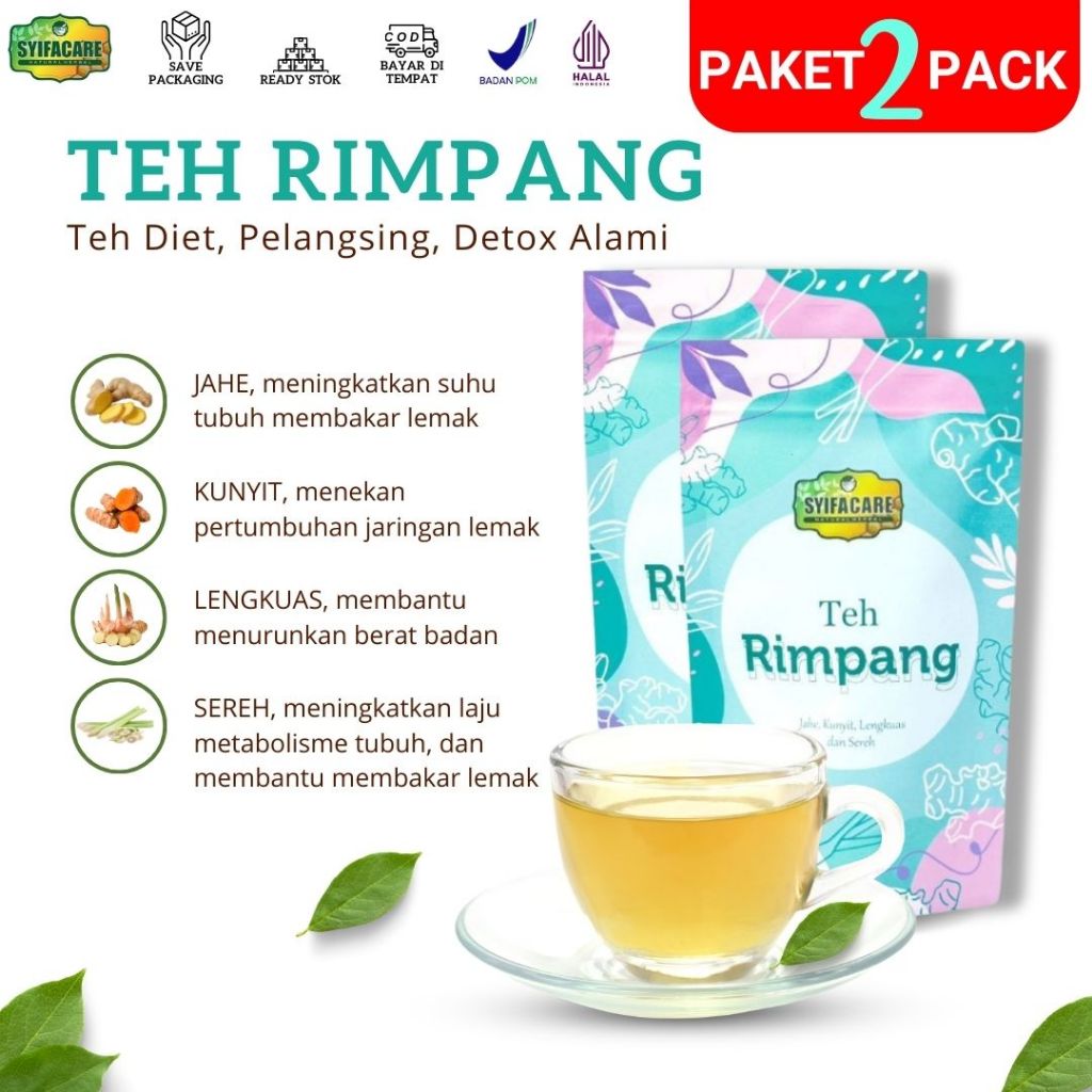 

Teh Rimpang Syifacare Ramuan Rempah Ala JSR Teh Rimpang Original Pelangsing Alami BPOM Pelancar Haid