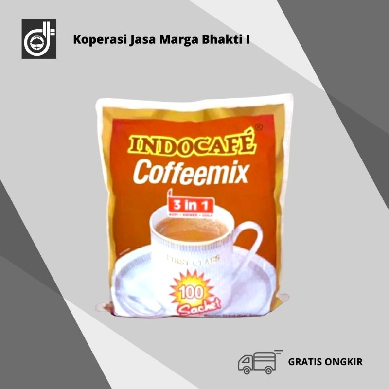 

Kopi Indocafe coffemix 1 pak 10 renceng 100 sachet