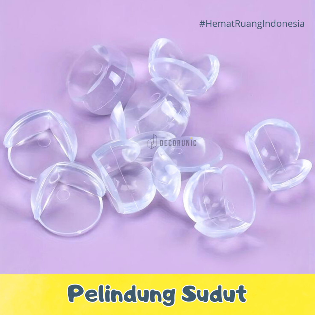 Pelindung Pengaman Sudut Transparan Untuk Produk Decorunic