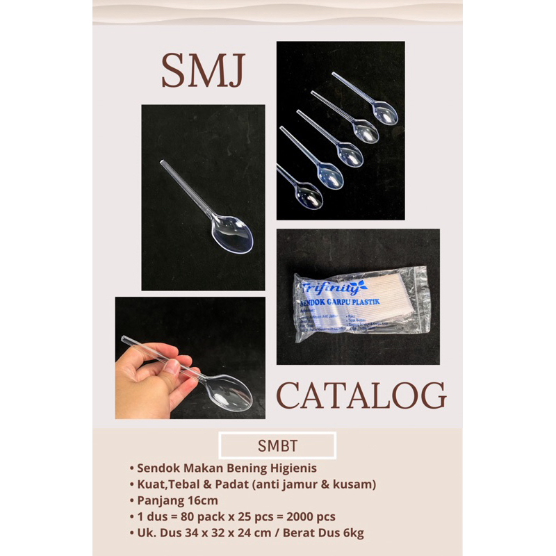 Sendok Plastik Bening / Sendok Plastik Tebal / Sendok Makan Plastik /  Sendok Makan Bening / Sendok 