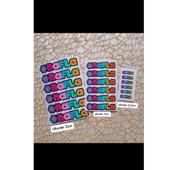 

Stiker Nama Waterproof Hiasan Karakter Bunga| bikinstikernama