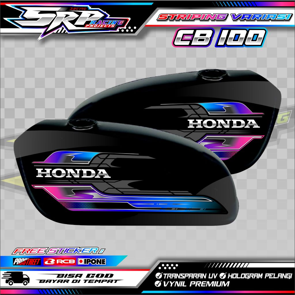 STRIPING VARIASI HONDA CB 100 / STICKER LIST VARIASI MOTOR CB 100