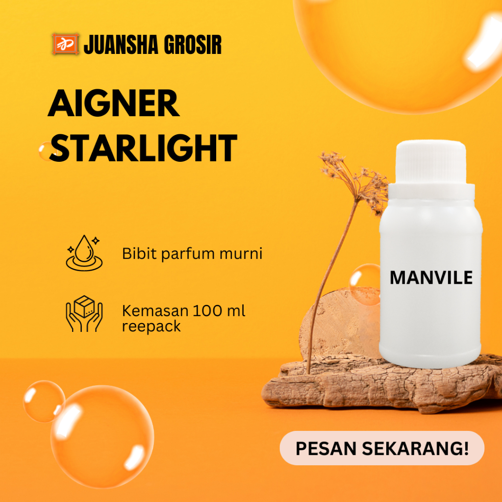 BIBIT PARFUM MURNI || AIGNER STARLIGHT || MENVILE || 100ML || PARFUM || AIGNER || STARLIGHT