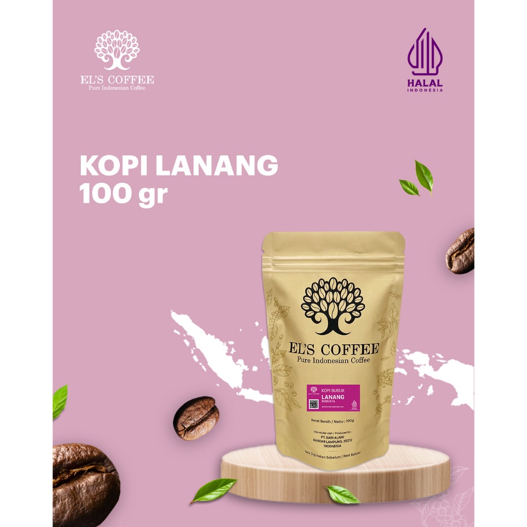 

EL'S COFFEE Lanang Peaberry Robusta 100Gr Pure Indonesia Coffee Beans / Fine /