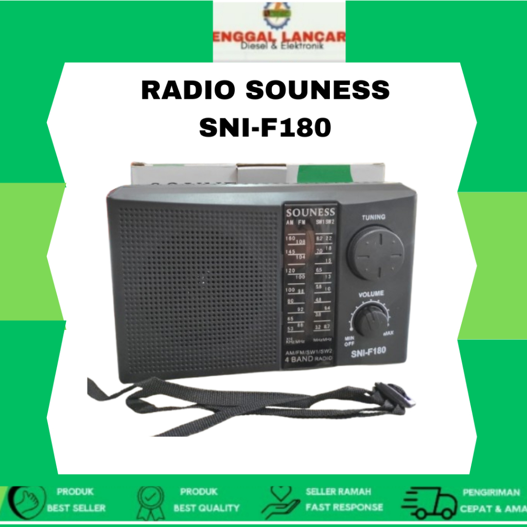 RADIO SOUNESS SNI F180 / RADIO JADUL Radio Souness F180 AM-FM Radio Bisa Baterai Dan Colok Listrik 4