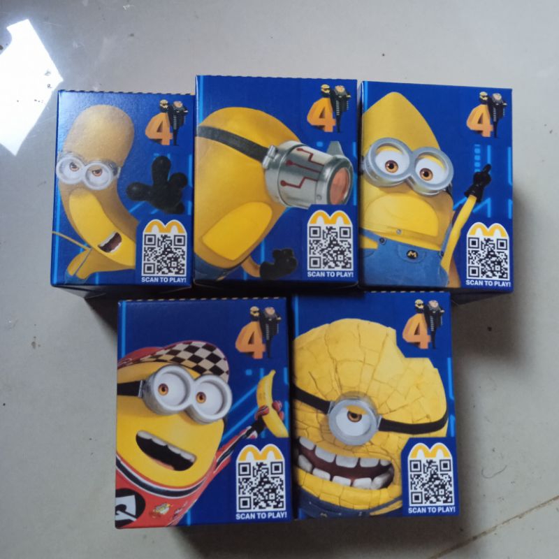 happy meal toys minion despicable me 4 harga set