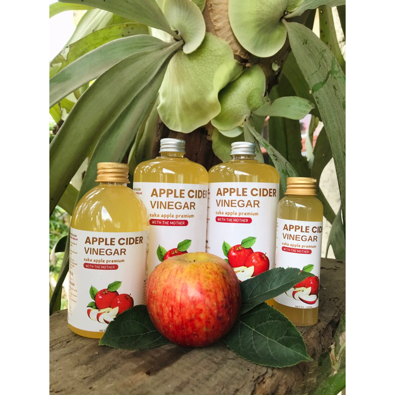 

CUKA APEL With Mother Organik Original Ukuran 100/500ml Apple Cider Vinegar Premium