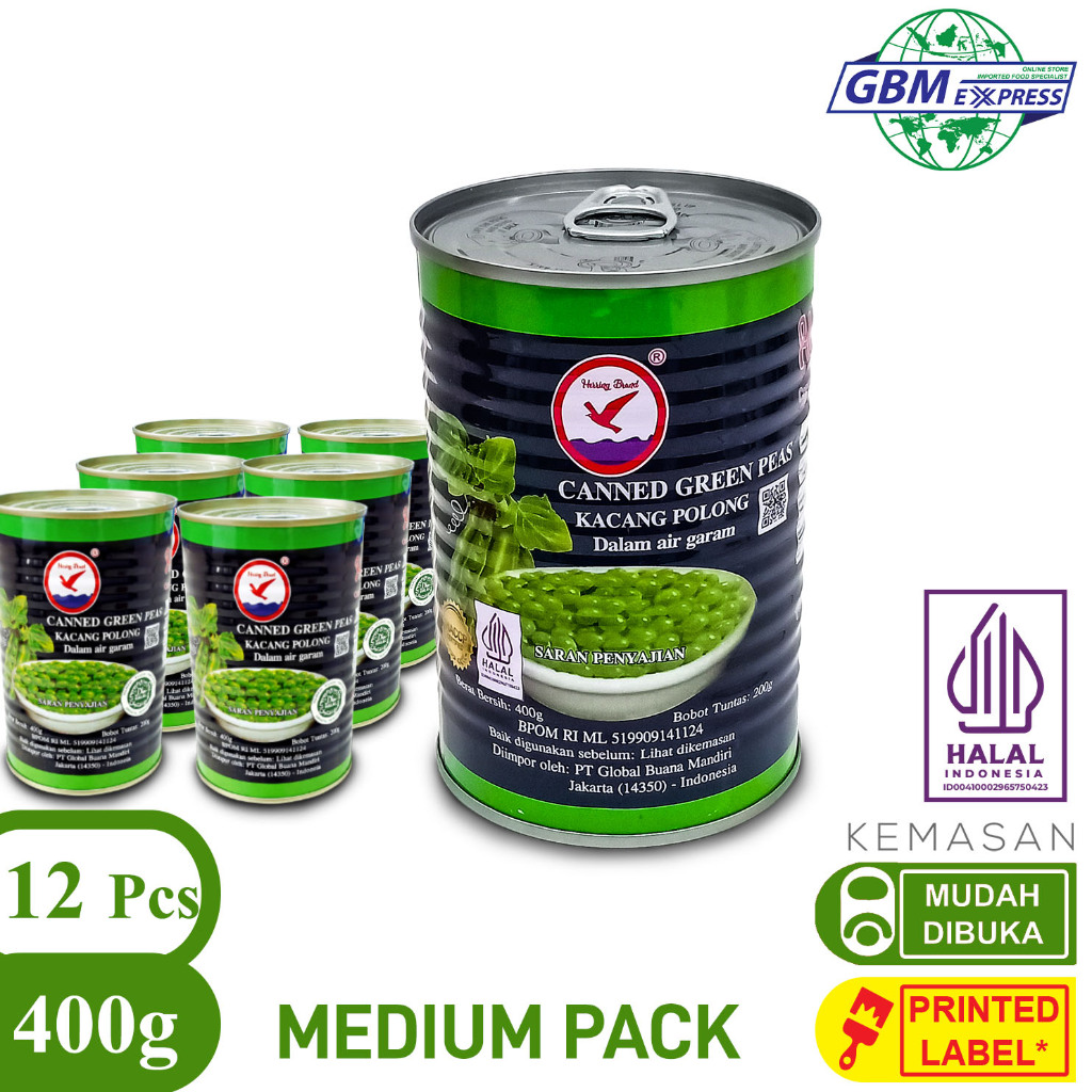 

Herring Brand Medium Pack Canned Green Peas 400g - 12 pcs