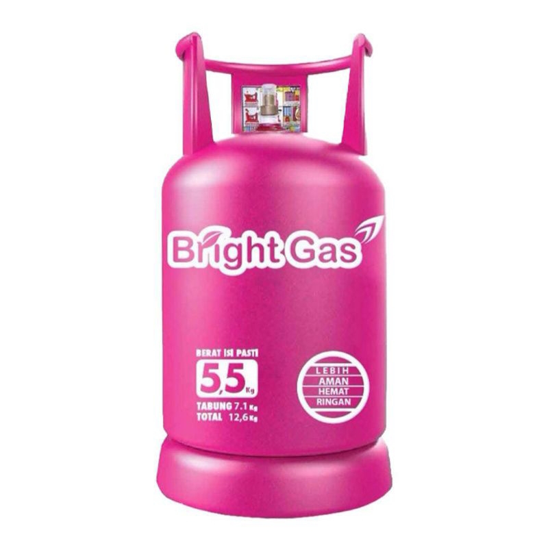 Tabung Gas 5,5 Kg Kosongan Bright Gas Pink Tanpa Isi