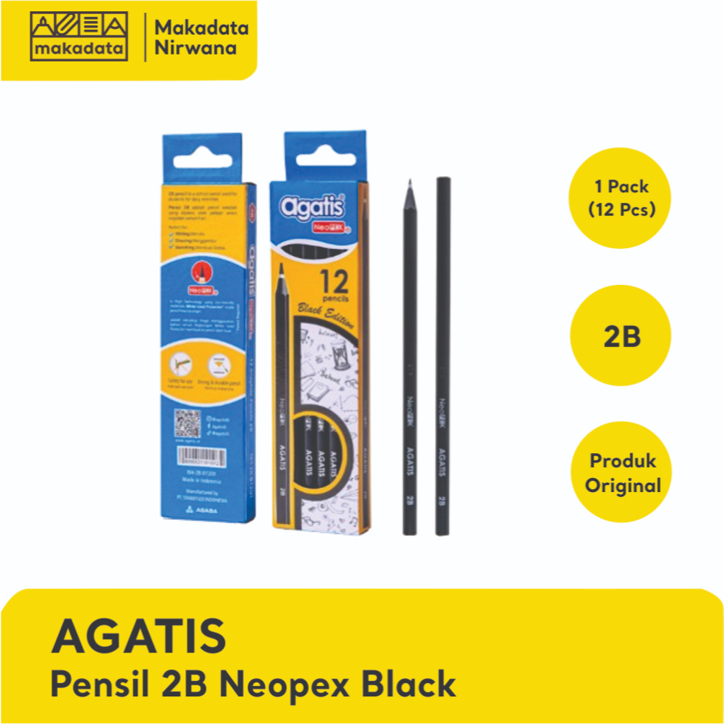 

AGATIS PENCIL/PENSIL 2B NEOPEX BLACK (1 PACK)