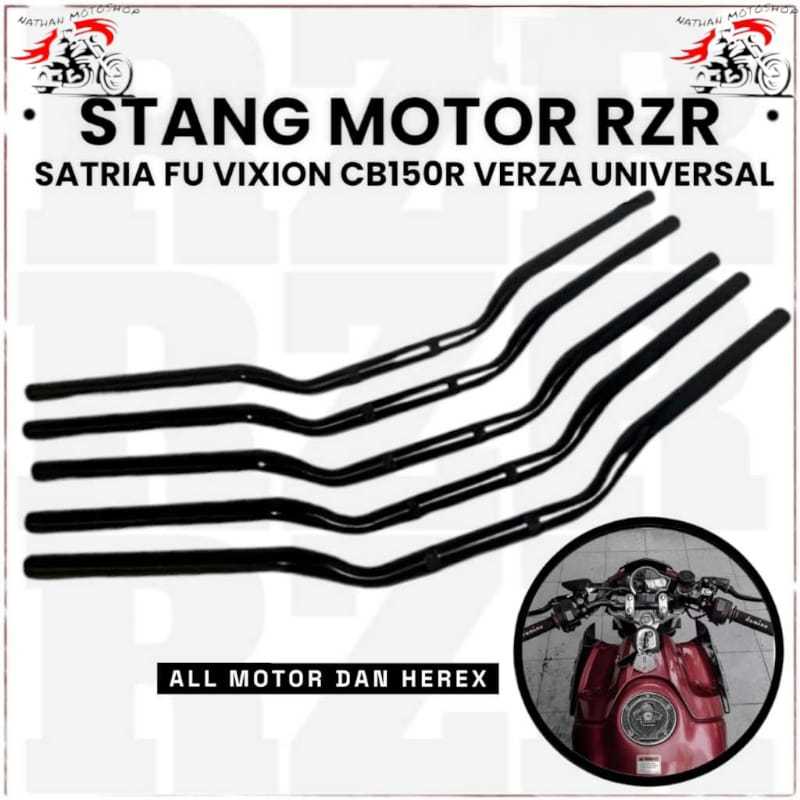 STANG RZR STIR MOTOR MODEL VARIASI RACING PNP R15 NINJA SATRIA FU VIXION CB150R VERZA UNIVERSAL SEMU