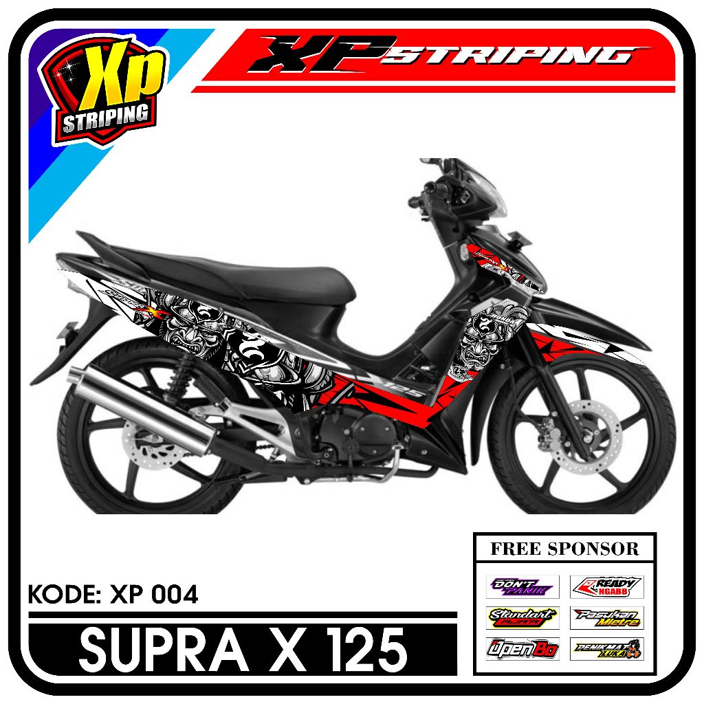 Striping Supra X 125 - Sticker Striping Honda Supra X 125 Desain Racing XP.04