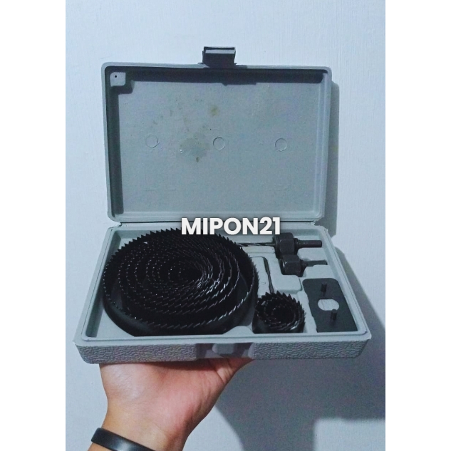 Mata Bor Holesaw Pelubang Kayu 16 Pcs