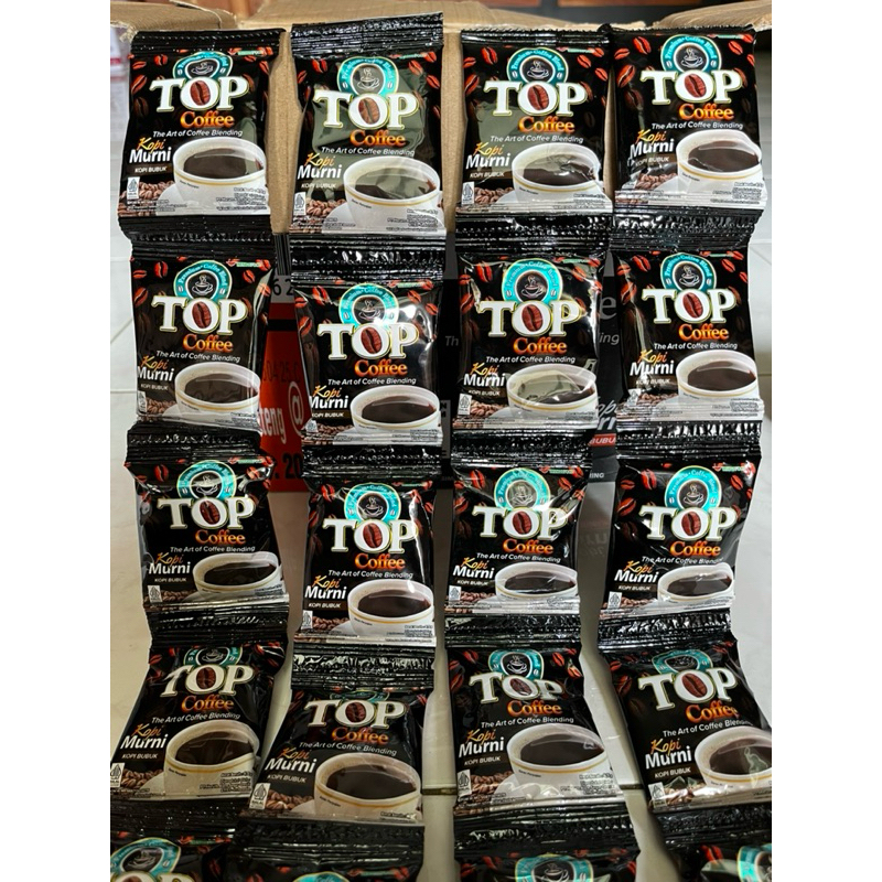 

Top Coffee Murni Mini 6,5 gram (1renceng isi 10 pcs) Top kopi / Top kopi Murni / Kopi Murah