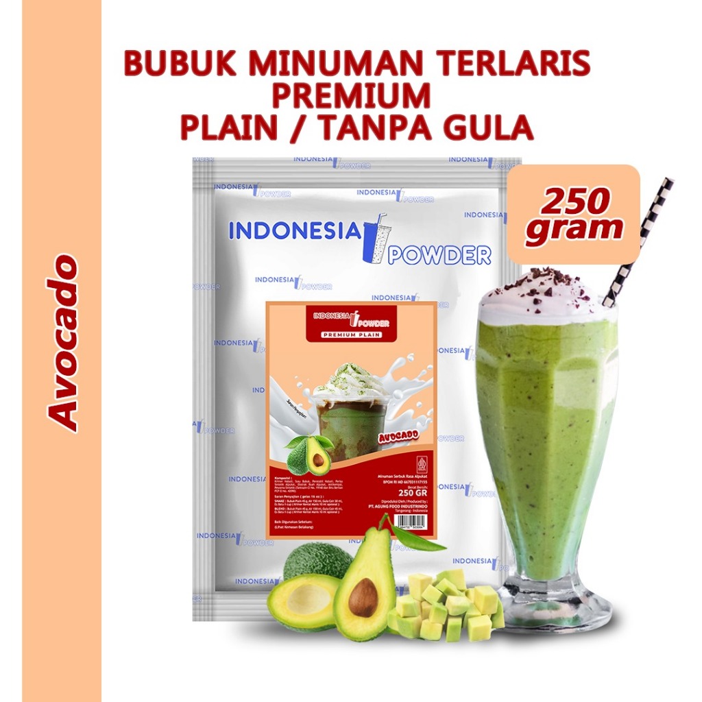 

NUSANTARA Bubuk Minuman Instant Premium Plain Tanpa Gula Horeca Rasa Avocado / Alpukat 500 Gr Omura Powder