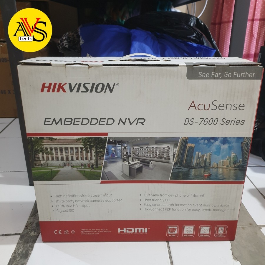 HIKVISION EMBEDDED NVR ACUSENSE DS-7600 SERIES POE 4K 12MP 8CH H.265+