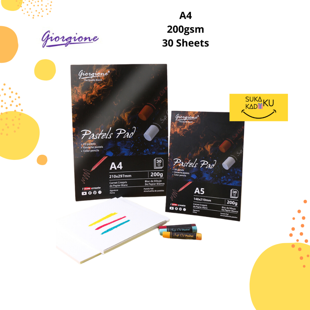 

GIORGIONE CRAYON OIL PASTEL BOOK PAPER 200GSM A4 GPT30-A4