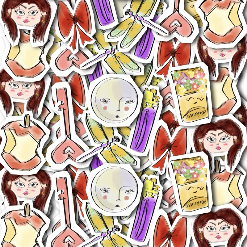 

GLUEDKNOT STICKER DECO CUTE AESTHATIC MADE BY HAND- untuk laptop help case ipad hp journal scrapbook