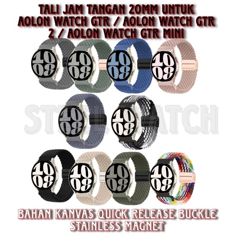 NE 20mm Nylon Strap Aolon Watch GTR / Aolon Watch GTR 2 / Aolon Watch GTR Mini Tali Jam Tangan Nylon