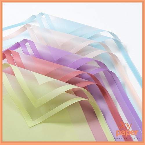 

Kertas Bunga Cellophane Transparan Warna Kombinasi Line Color Paper Flower Wrapping Paper Kertas Buket Bunga KB6110