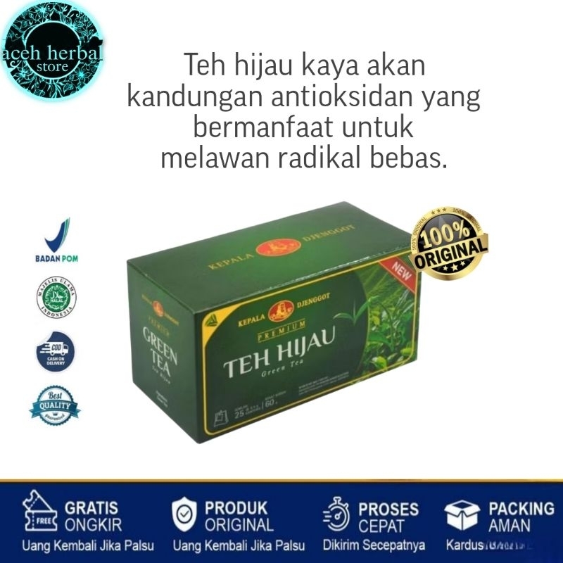 

kepala Djenggot Teh Hijau Sachet Ekonomis isi 25,Sachet
