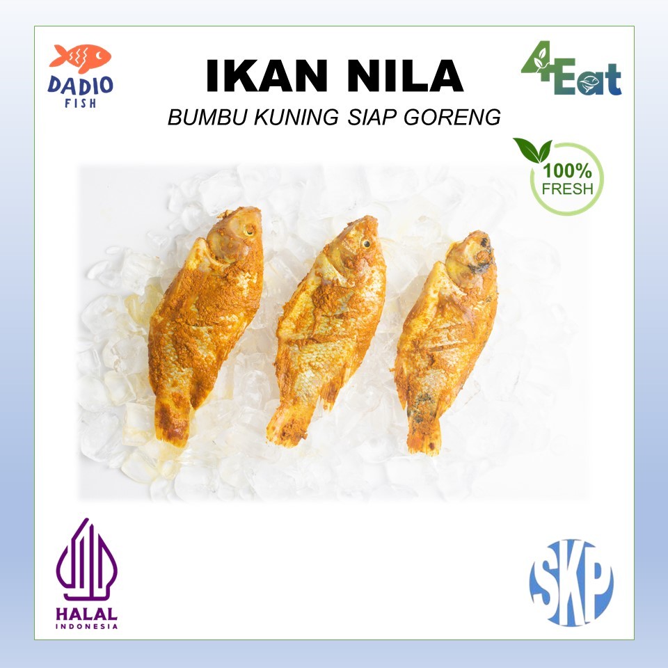 

Ikan Nila Ungkep Bumbu Kuning Gurih Vakum Frozen Siap Goreng