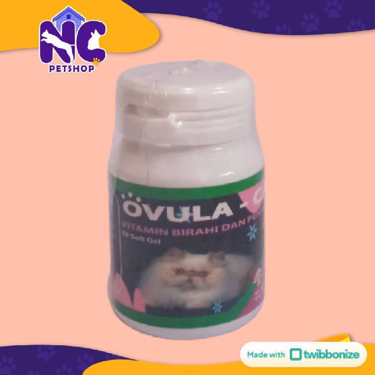 OVULA CAT SOFT GEL 10 PCS - vitamin untuk meningkatkan birahi dan menyuburkan kandungan kucing