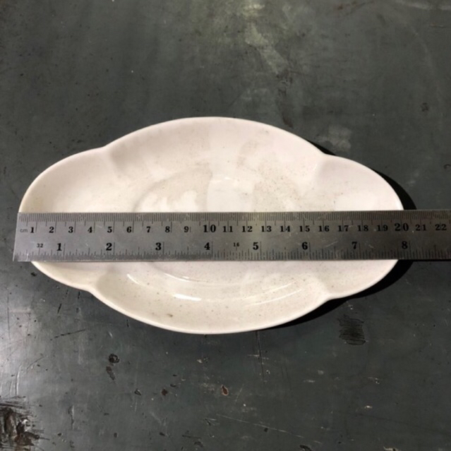 Piring Model Bunga 8” P/Keramik/Piring bunga aesthetic/Piring bunga polos putih