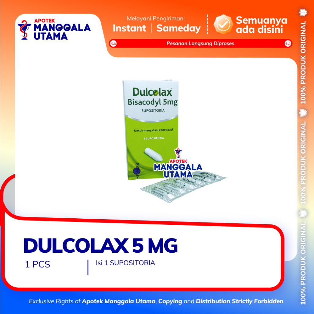 DULCOLAX ANAK 5 MG SUPP @ 1 SUPOSITORIA