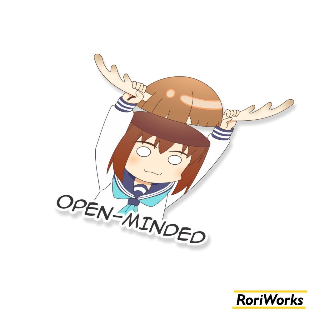 

Stiker Kiss cut - Nokotan Open Minded Meme | Shikanoko Nokonoko Koshitantan