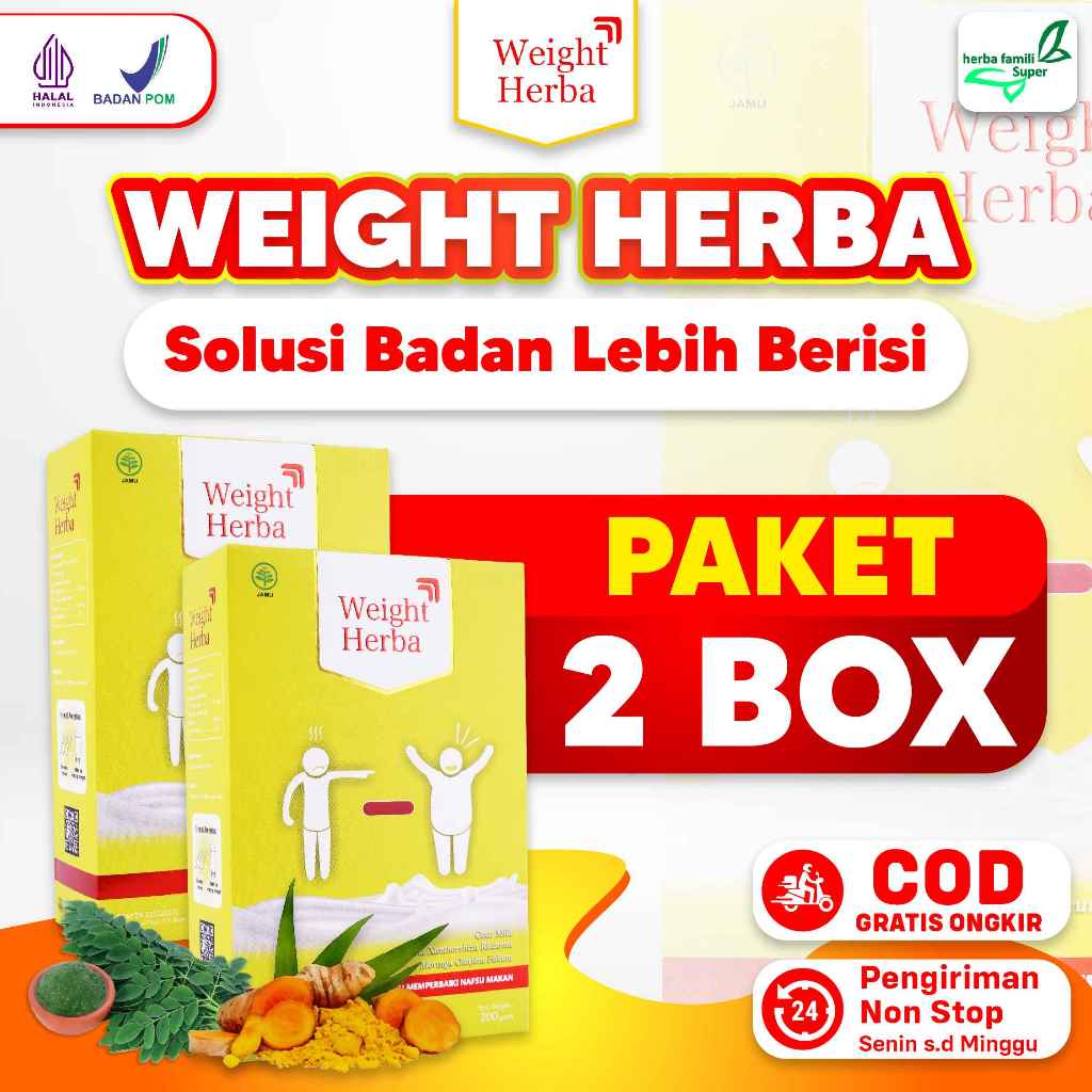 

2 Box Weight Herba Asupan Kalori & Penggemuk Badan Halal BPOM
