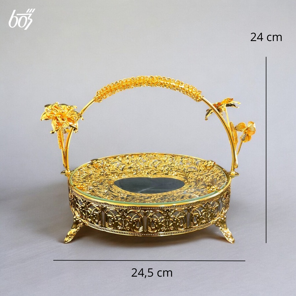 Nampan Aesthetic / Nampan Mewah / Nampan Kaca Mewah