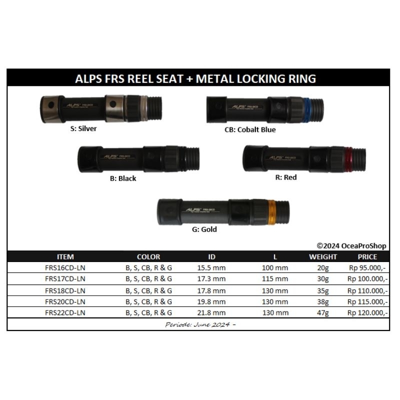 Alps FRS Spinning Graphite Reel seat