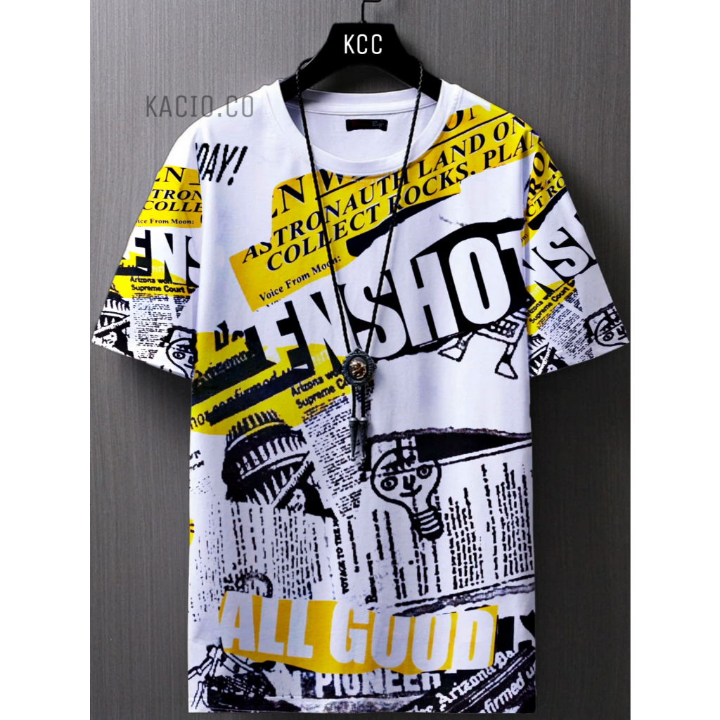 kacioco kaos cowok keren printing terbaru unisex keren baju kaos putih pria distro kece