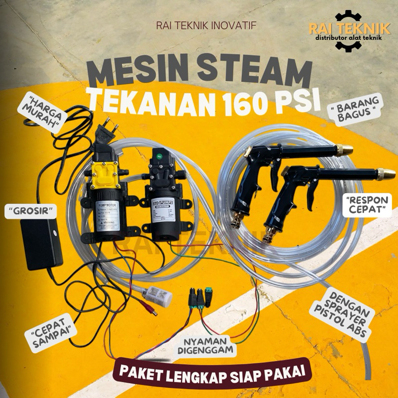 mesin steam mini portable steam cuci motor mobil steam murah tekanan tinggi 160psi
